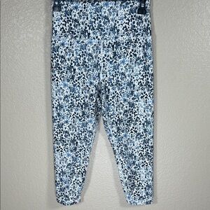 Balance Collection Capri Leggings Multi Blue Floral Size XS